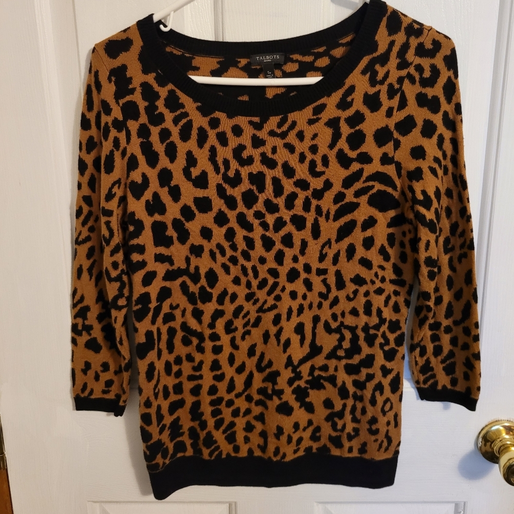 Talbots Petite Leopard Sweater
